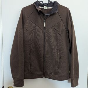 Burton Lightweight Brown Ski Coat Jacket Brown Thumbholes Women Size Large